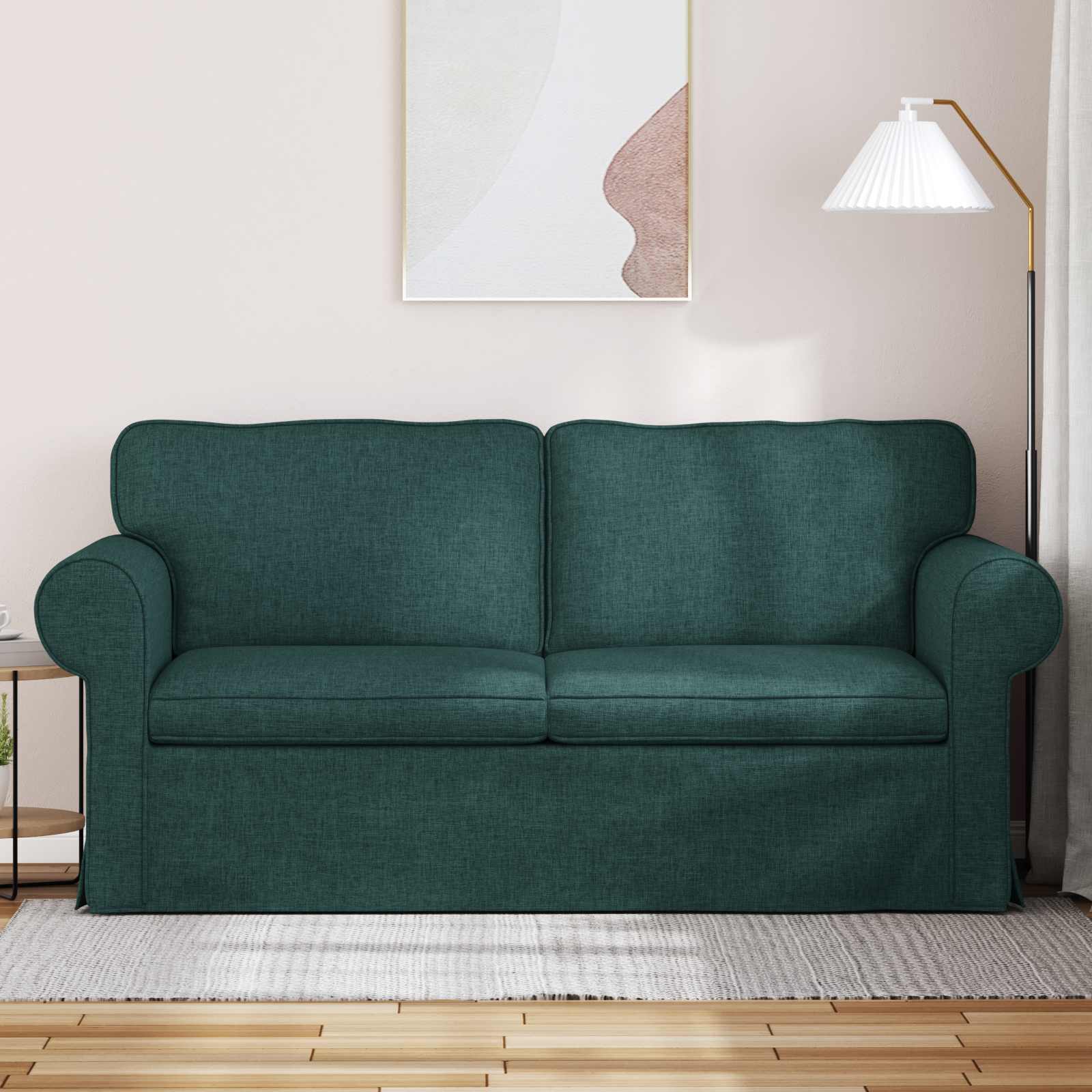 Καναπές Σκούρο Πράσινο 215 x 82 x 80 εκ ύφασμα - Pakobazaar