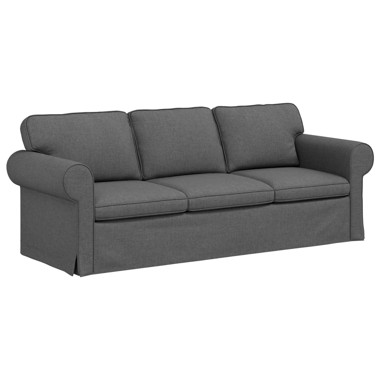 Καναπές Σκούρο Γκρι 215 x 82 x 80 εκ ύφασμα - Pakobazaar