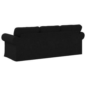 Καναπές Μαύρο 215 x 82 x 80 εκ ύφασμα - Pakobazaar