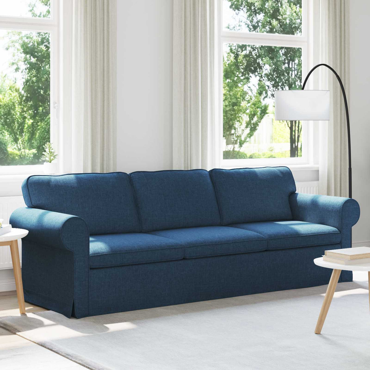 Καναπές Μπλε 245 x 82 x 80 εκ ύφασμα - Pakobazaar