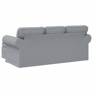 Καναπές Ανοιχτό γκρι 195 x 138 x 80 εκ ύφασμα - Pakobazaar