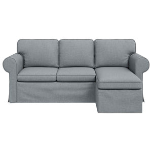 Καναπές Ανοιχτό γκρι 195 x 138 x 80 εκ ύφασμα - Pakobazaar