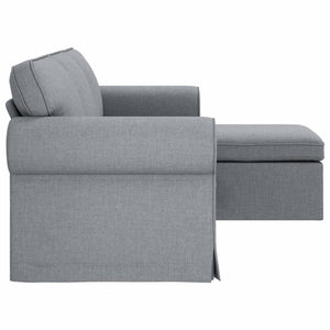 Καναπές Ανοιχτό γκρι 195 x 138 x 80 εκ ύφασμα - Pakobazaar