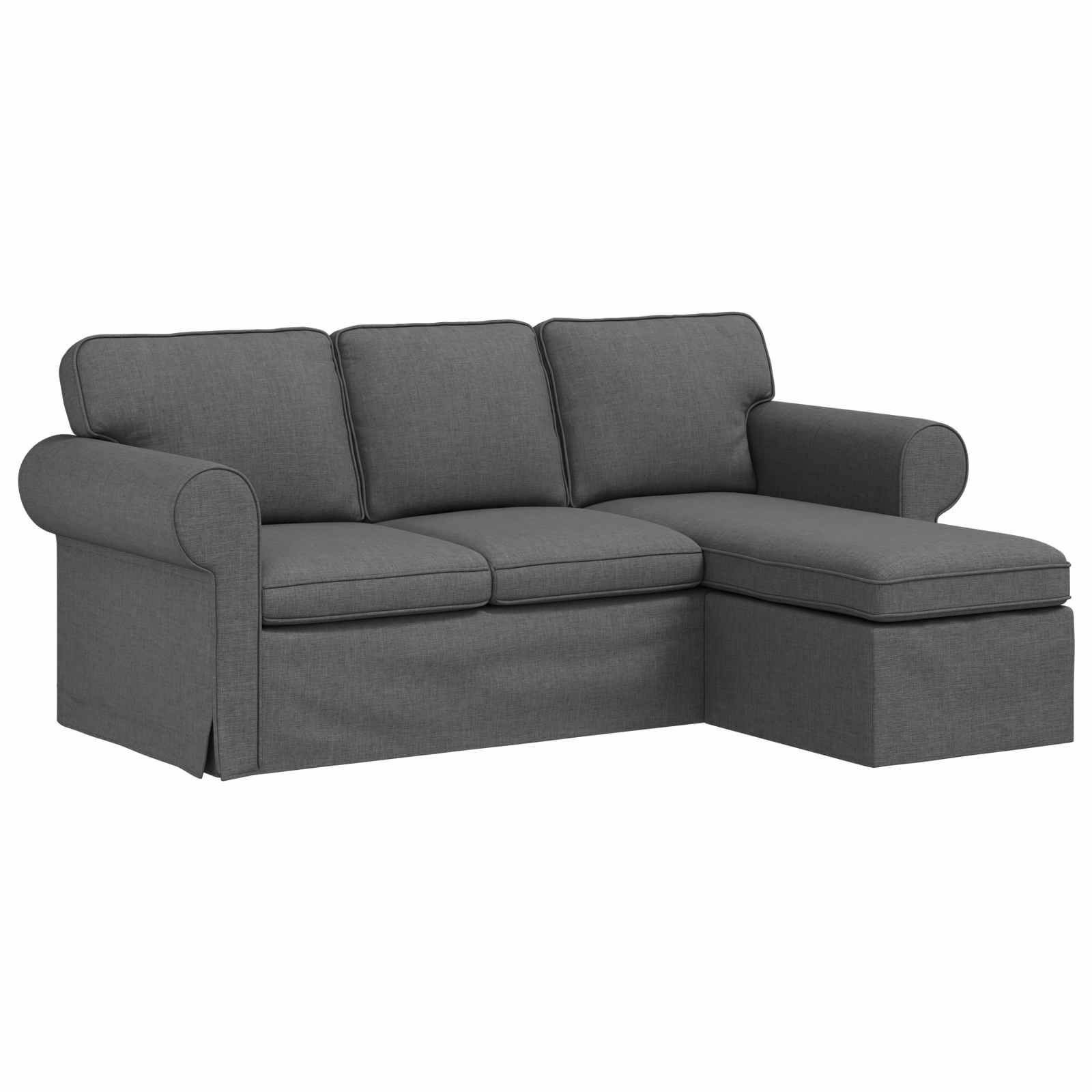 Καναπές Σκούρο Γκρι 215 x 138 x 80 εκ ύφασμα - Pakobazaar