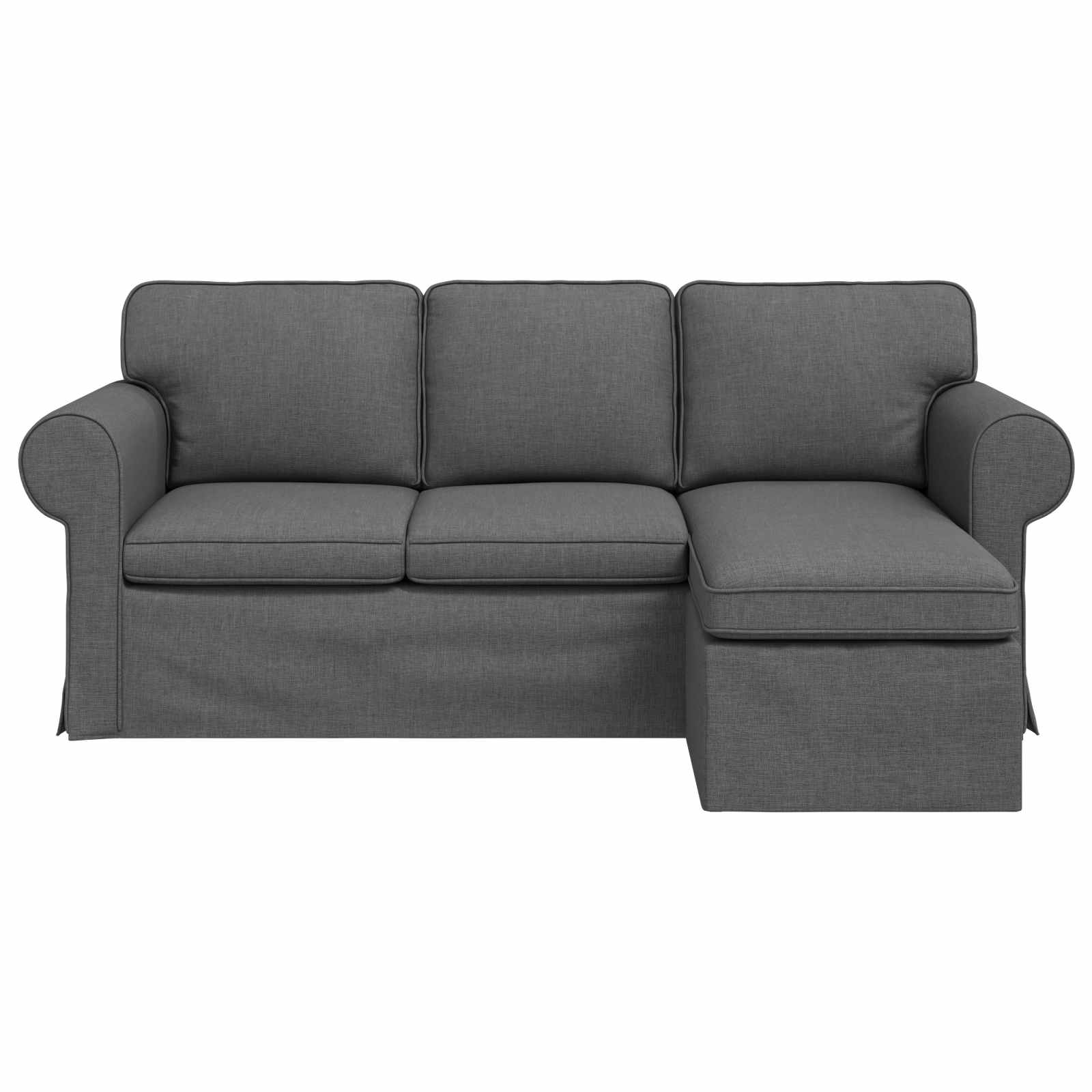 Καναπές Σκούρο Γκρι 215 x 138 x 80 εκ ύφασμα - Pakobazaar