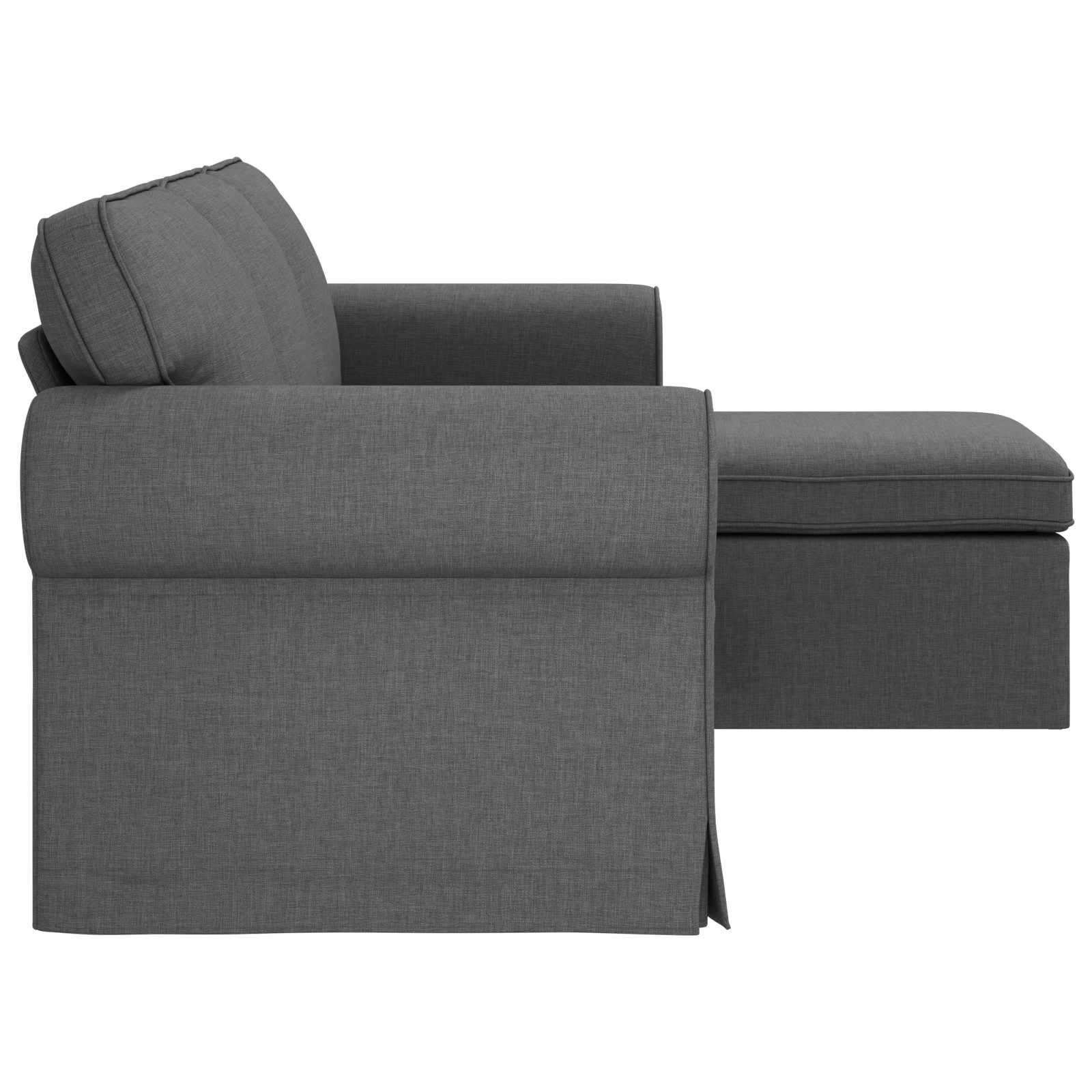Καναπές Σκούρο Γκρι 215 x 138 x 80 εκ ύφασμα - Pakobazaar
