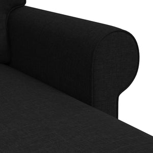 Καναπές Μαύρο 215 x 138 x 80 εκ ύφασμα - Pakobazaar