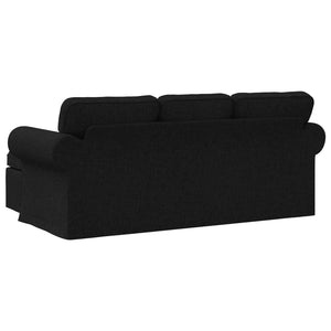 Καναπές Μαύρο 215 x 138 x 80 εκ ύφασμα - Pakobazaar