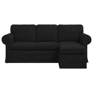 Καναπές Μαύρο 215 x 138 x 80 εκ ύφασμα - Pakobazaar