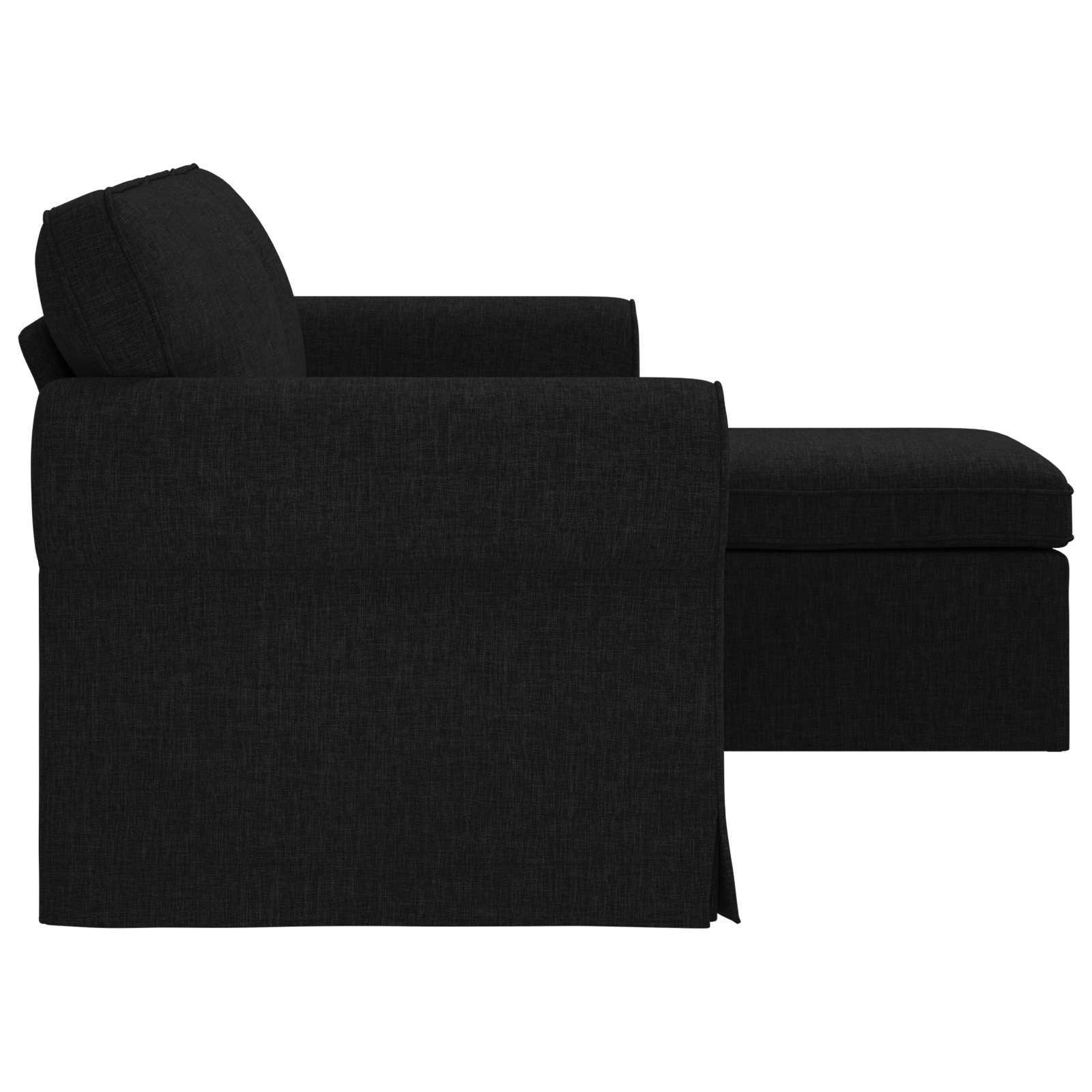 Καναπές Μαύρο 215 x 138 x 80 εκ ύφασμα - Pakobazaar