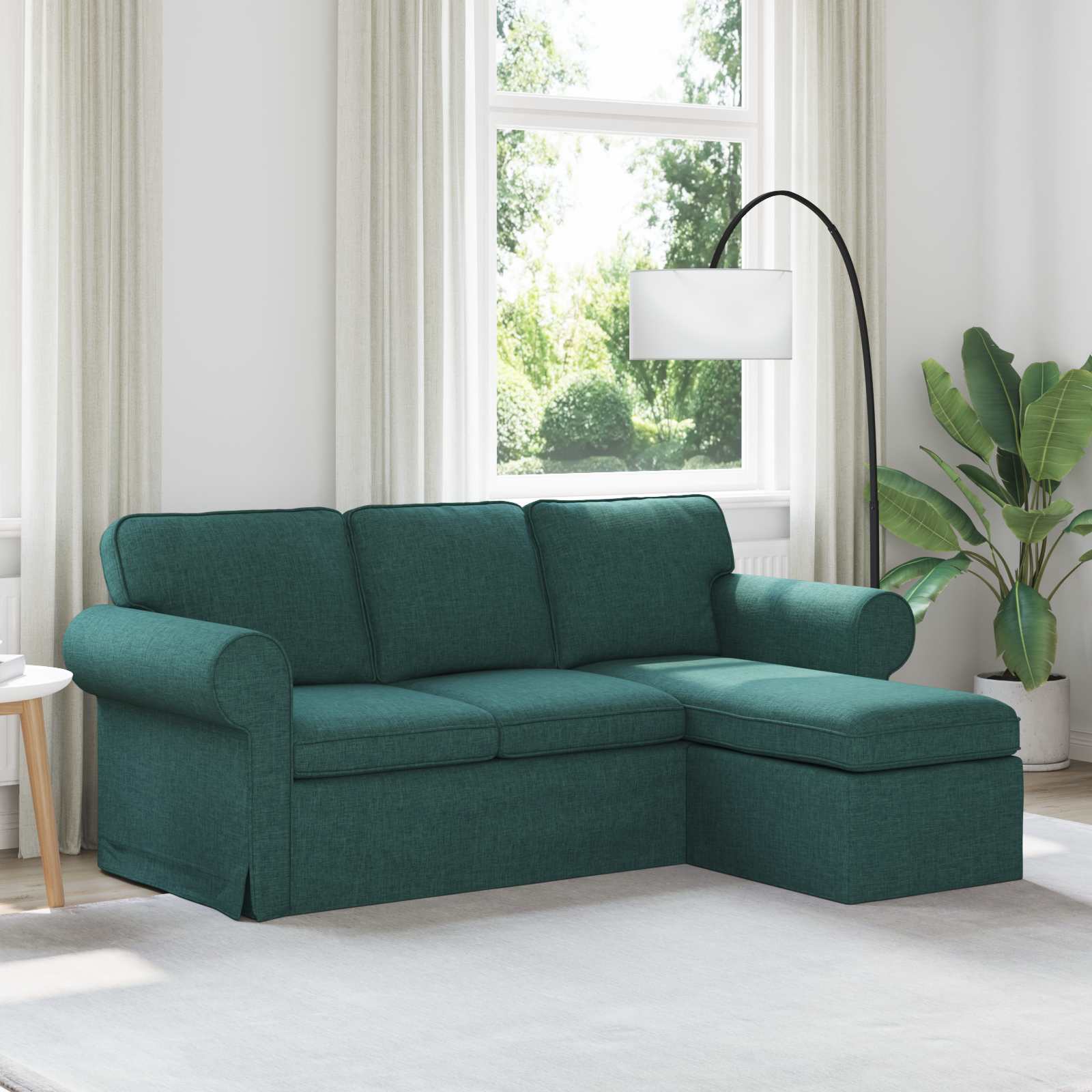 Καναπές Σκούρο Πράσινο 215 x 138 x 80 εκ ύφασμα - Pakobazaar