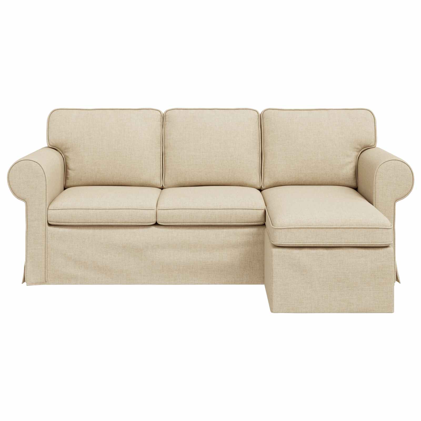 Καναπές Κρεμ 195 x 138 x 80 εκ ύφασμα - Pakobazaar