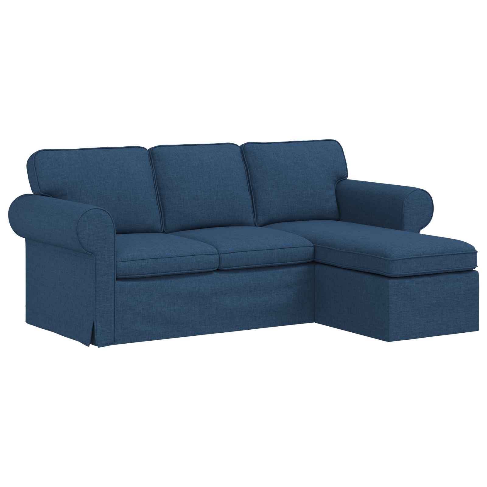 Καναπές Μπλε 195 x 138 x 80 εκ ύφασμα - Pakobazaar