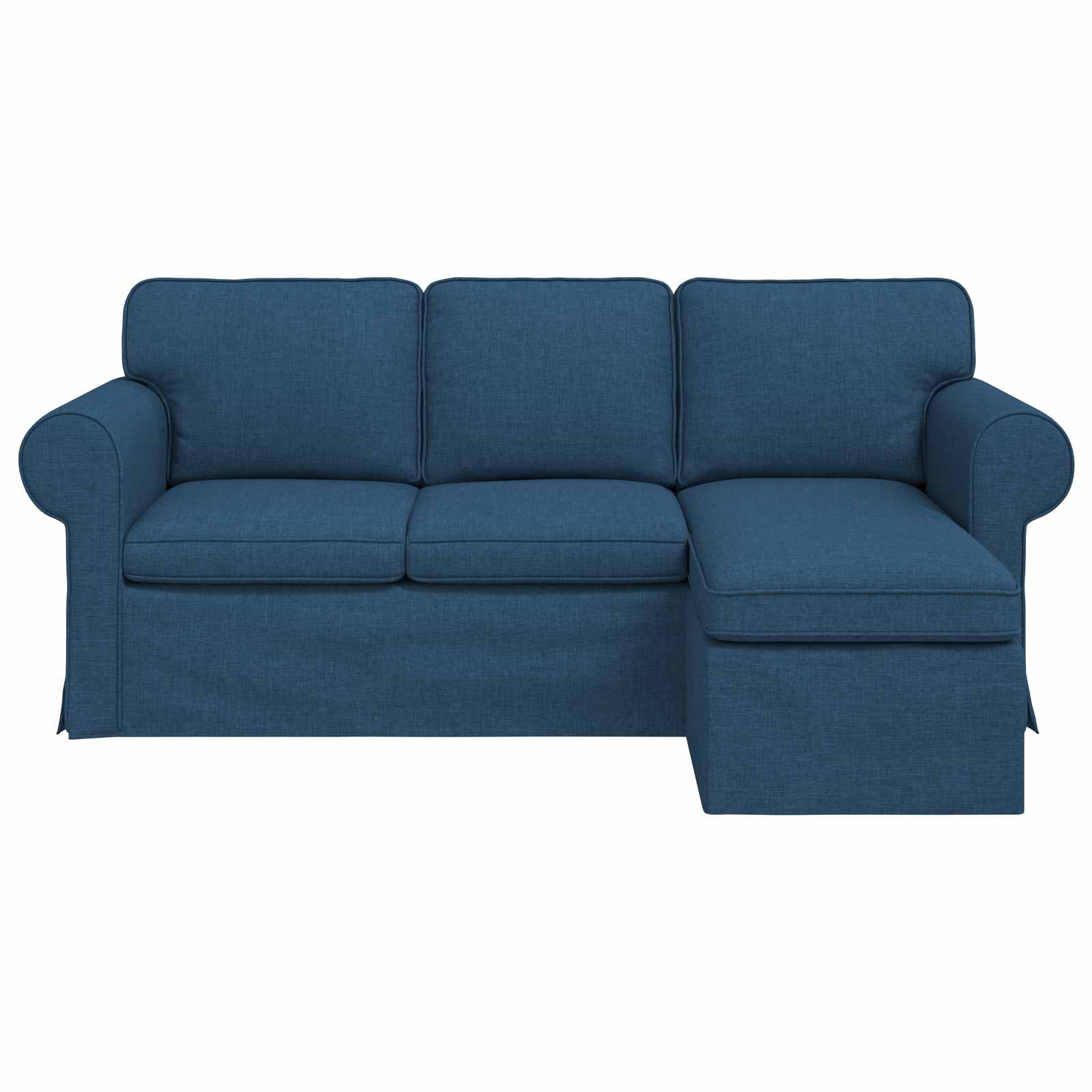 Καναπές Μπλε 195 x 138 x 80 εκ ύφασμα - Pakobazaar