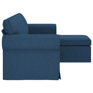 Καναπές Μπλε 195 x 138 x 80 εκ ύφασμα - Pakobazaar