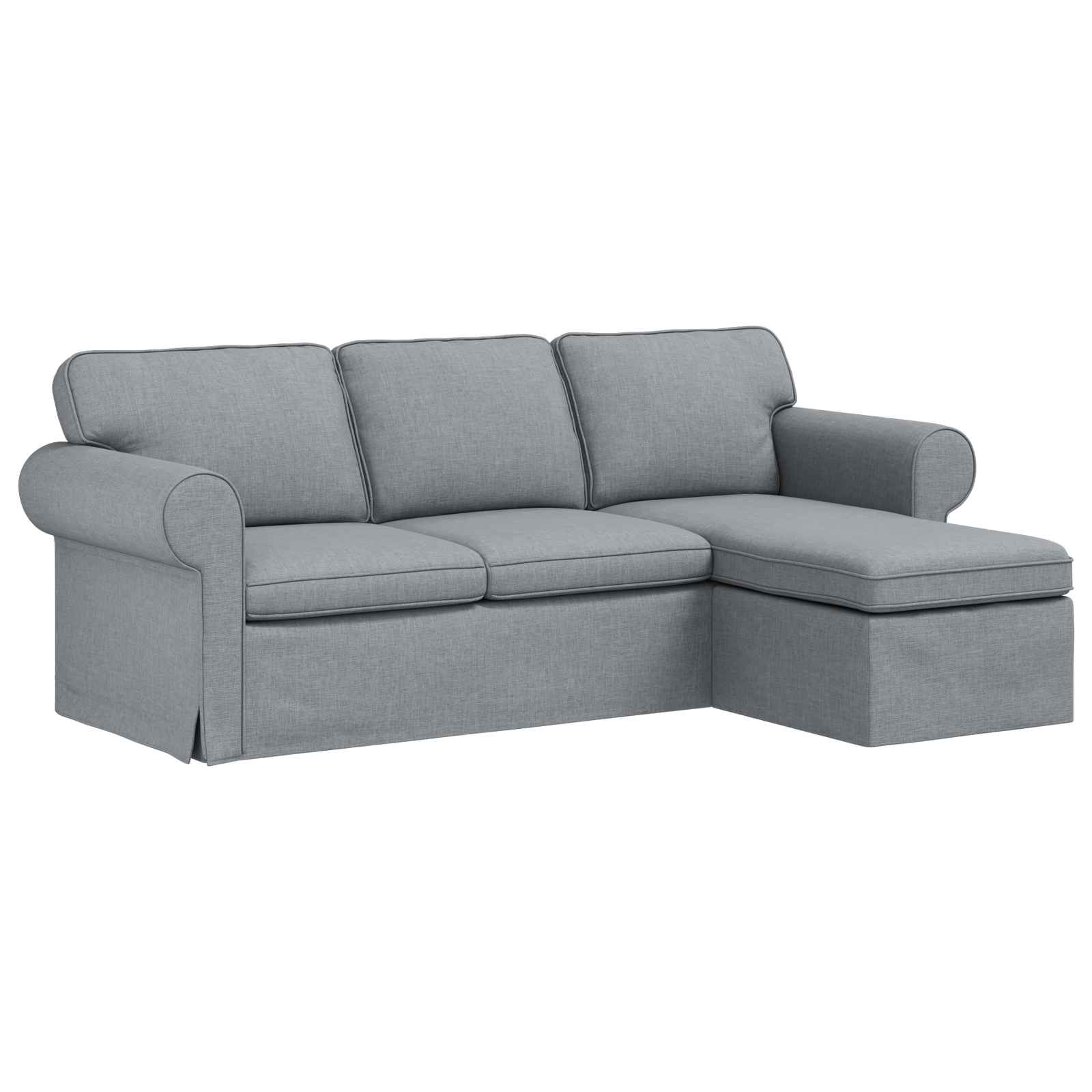 Καναπές Ανοιχτό γκρι 215 x 138 x 80 εκ ύφασμα - Pakobazaar