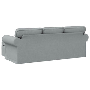 Καναπές Ανοιχτό γκρι 215 x 138 x 80 εκ ύφασμα - Pakobazaar