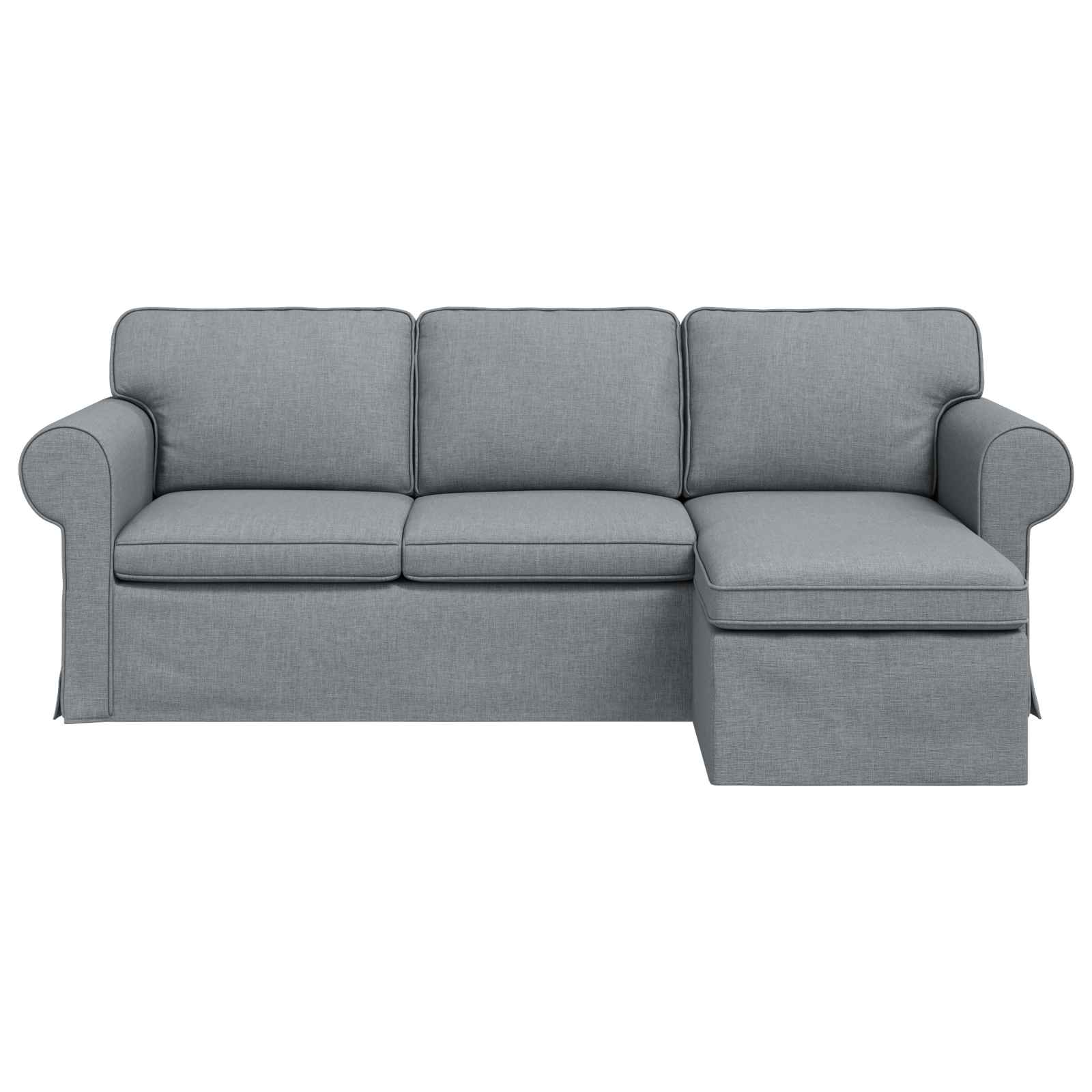 Καναπές Ανοιχτό γκρι 215 x 138 x 80 εκ ύφασμα - Pakobazaar