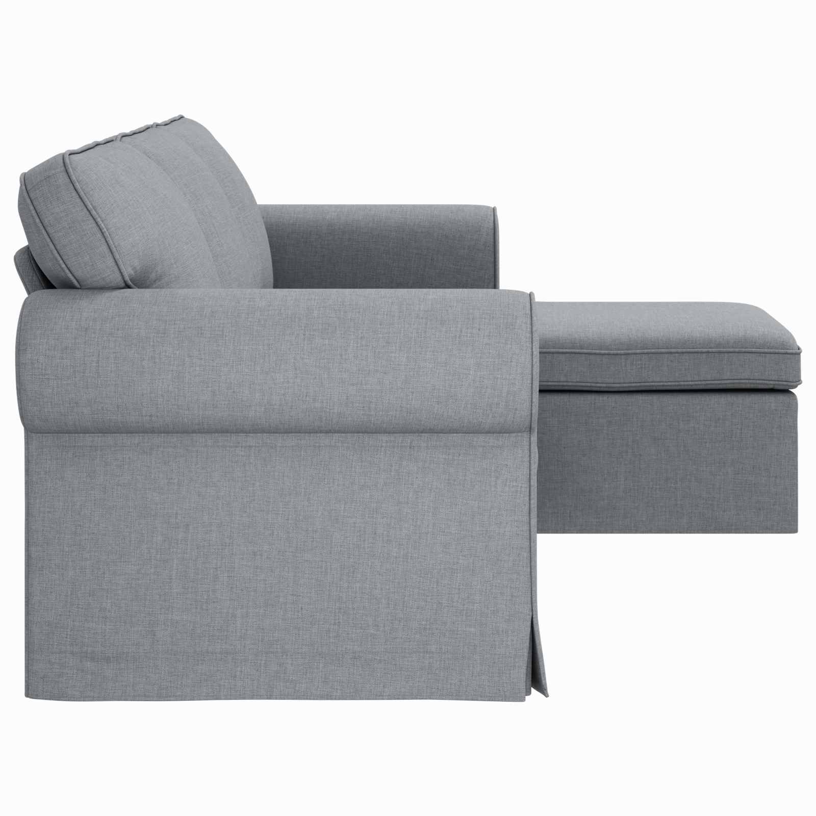 Καναπές Ανοιχτό γκρι 215 x 138 x 80 εκ ύφασμα - Pakobazaar