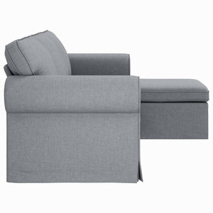 Καναπές Ανοιχτό γκρι 215 x 138 x 80 εκ ύφασμα - Pakobazaar