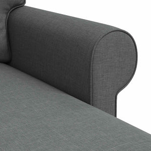 Καναπές Σκούρο Γκρι 215 x 138 x 80 εκ ύφασμα - Pakobazaar