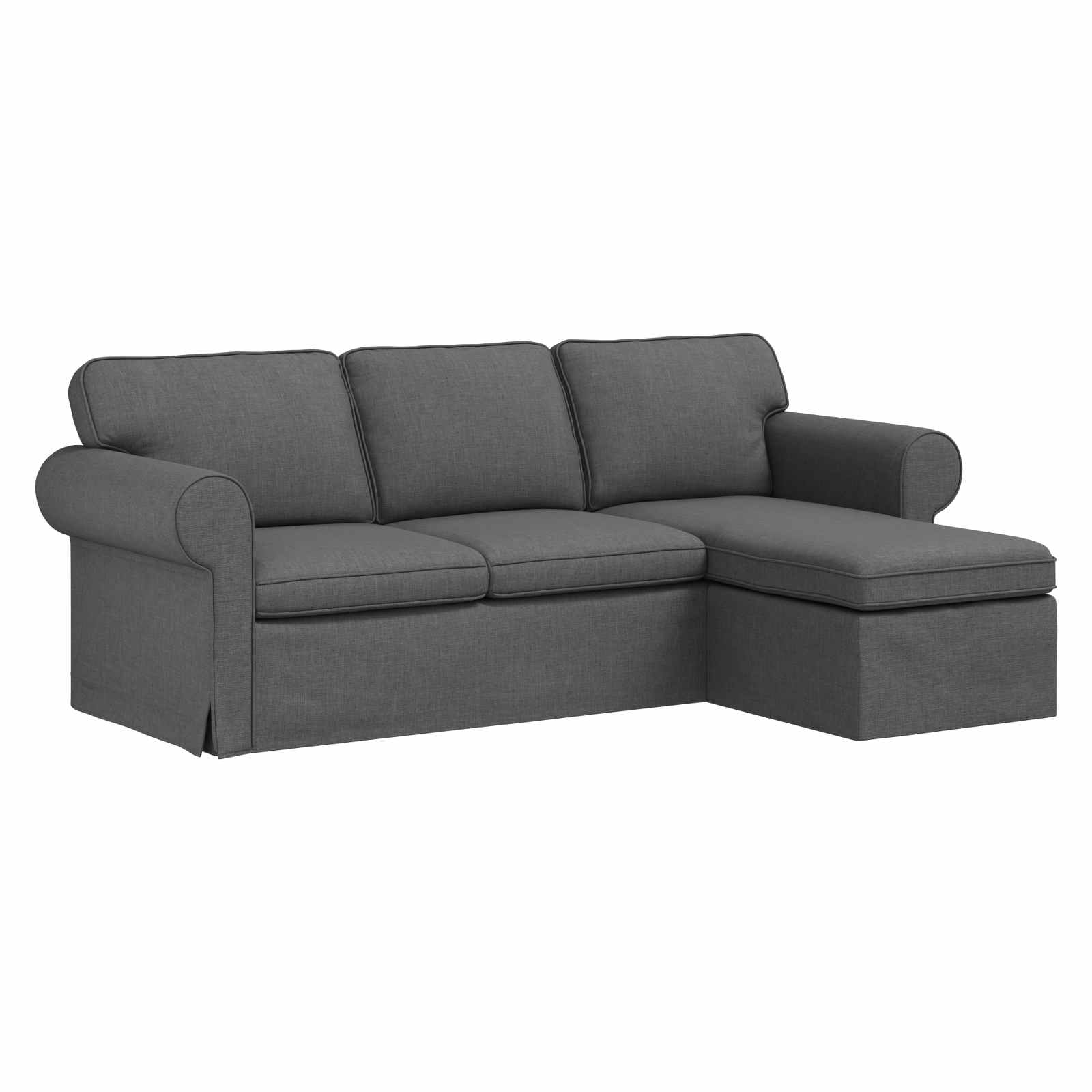 Καναπές Σκούρο Γκρι 215 x 138 x 80 εκ ύφασμα - Pakobazaar