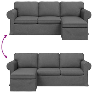 Καναπές Σκούρο Γκρι 215 x 138 x 80 εκ ύφασμα - Pakobazaar