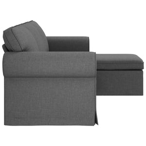 Καναπές Σκούρο Γκρι 215 x 138 x 80 εκ ύφασμα - Pakobazaar