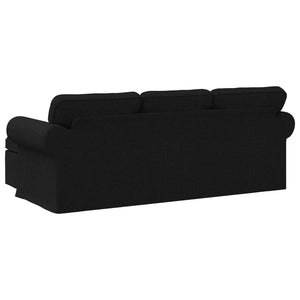 Καναπές Μαύρο 215 x 138 x 80 εκ ύφασμα - Pakobazaar