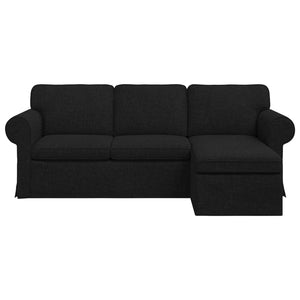 Καναπές Μαύρο 215 x 138 x 80 εκ ύφασμα - Pakobazaar