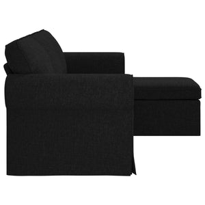 Καναπές Μαύρο 215 x 138 x 80 εκ ύφασμα - Pakobazaar