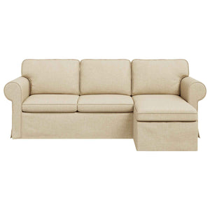 Καναπές Κρεμ 215 x 138 x 80 εκ ύφασμα - Pakobazaar