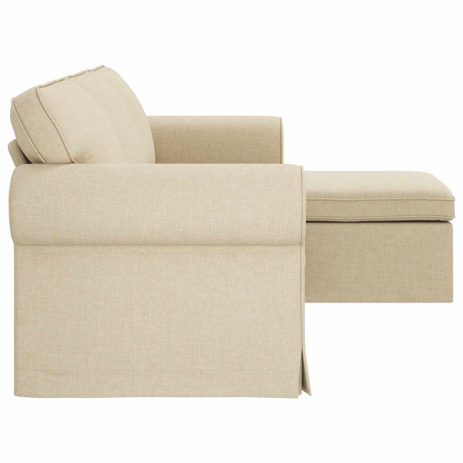 Καναπές Κρεμ 215 x 138 x 80 εκ ύφασμα - Pakobazaar