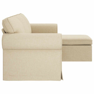 Καναπές Κρεμ 215 x 138 x 80 εκ ύφασμα - Pakobazaar