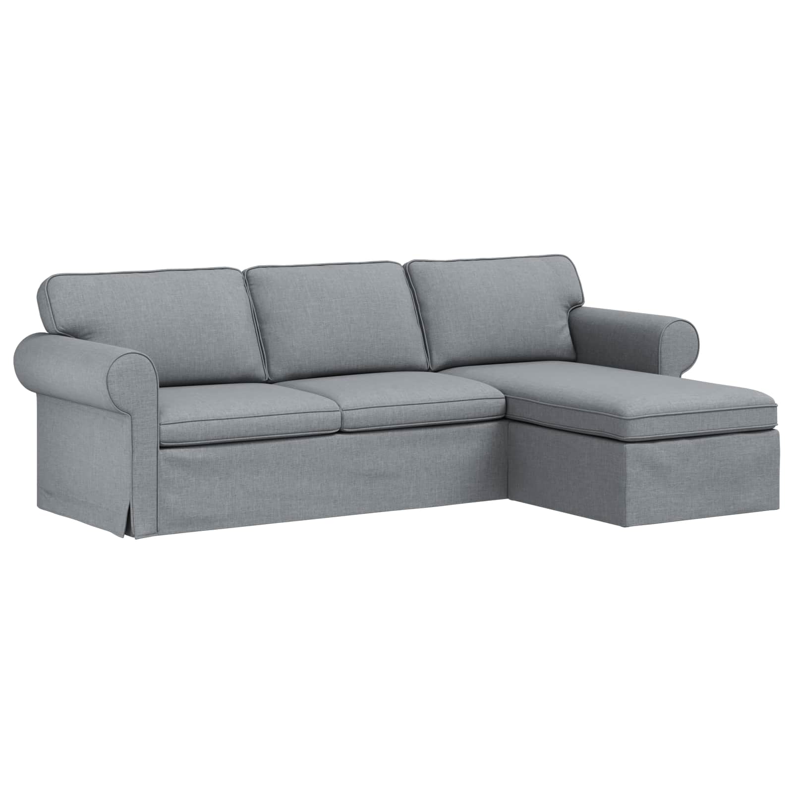 Καναπές Ανοιχτό γκρι 245 x 138 x 80 εκ ύφασμα - Pakobazaar