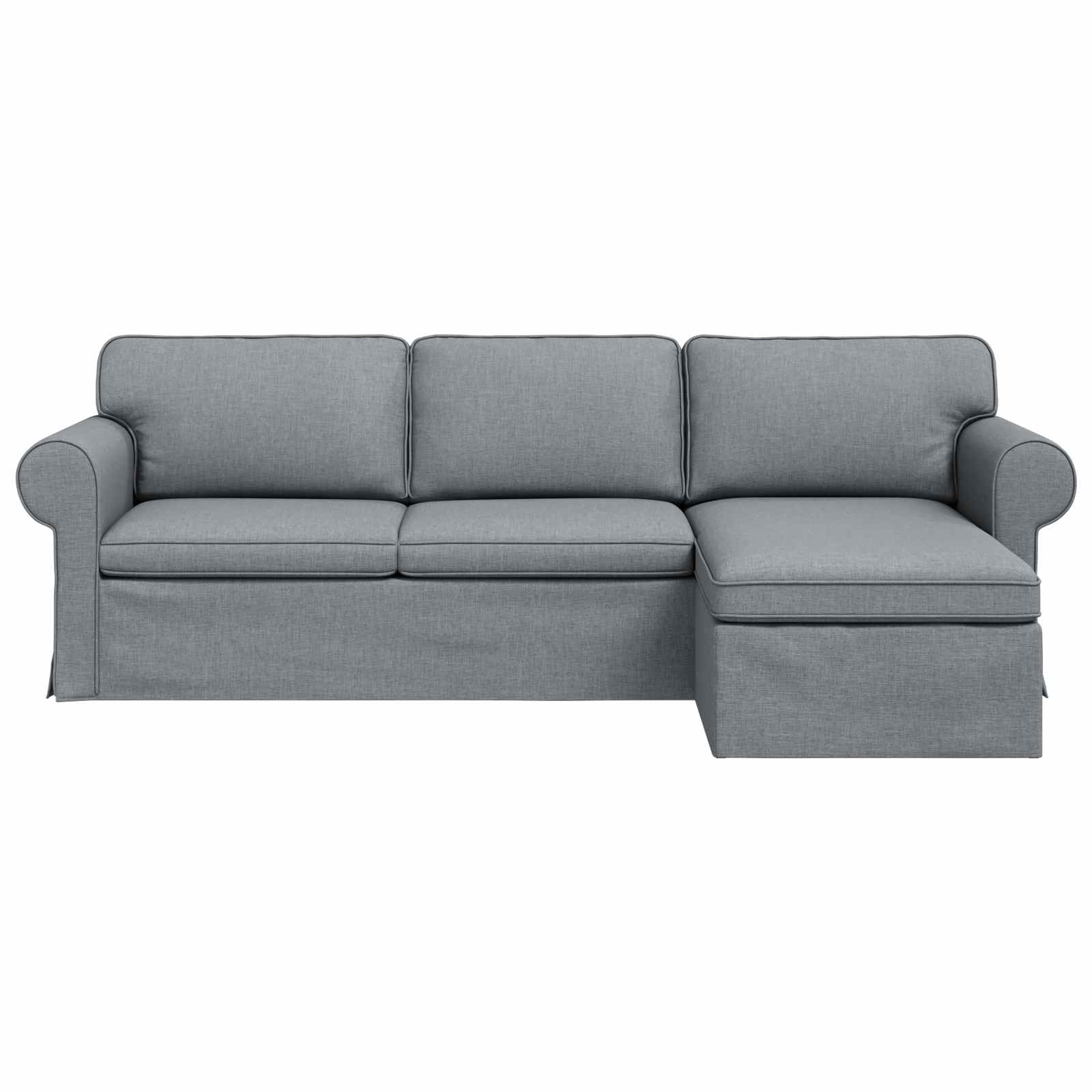 Καναπές Ανοιχτό γκρι 215 x 138 x 80 εκ ύφασμα - Pakobazaar