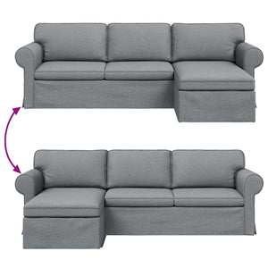 Καναπές Ανοιχτό γκρι 245 x 138 x 80 εκ ύφασμα - Pakobazaar
