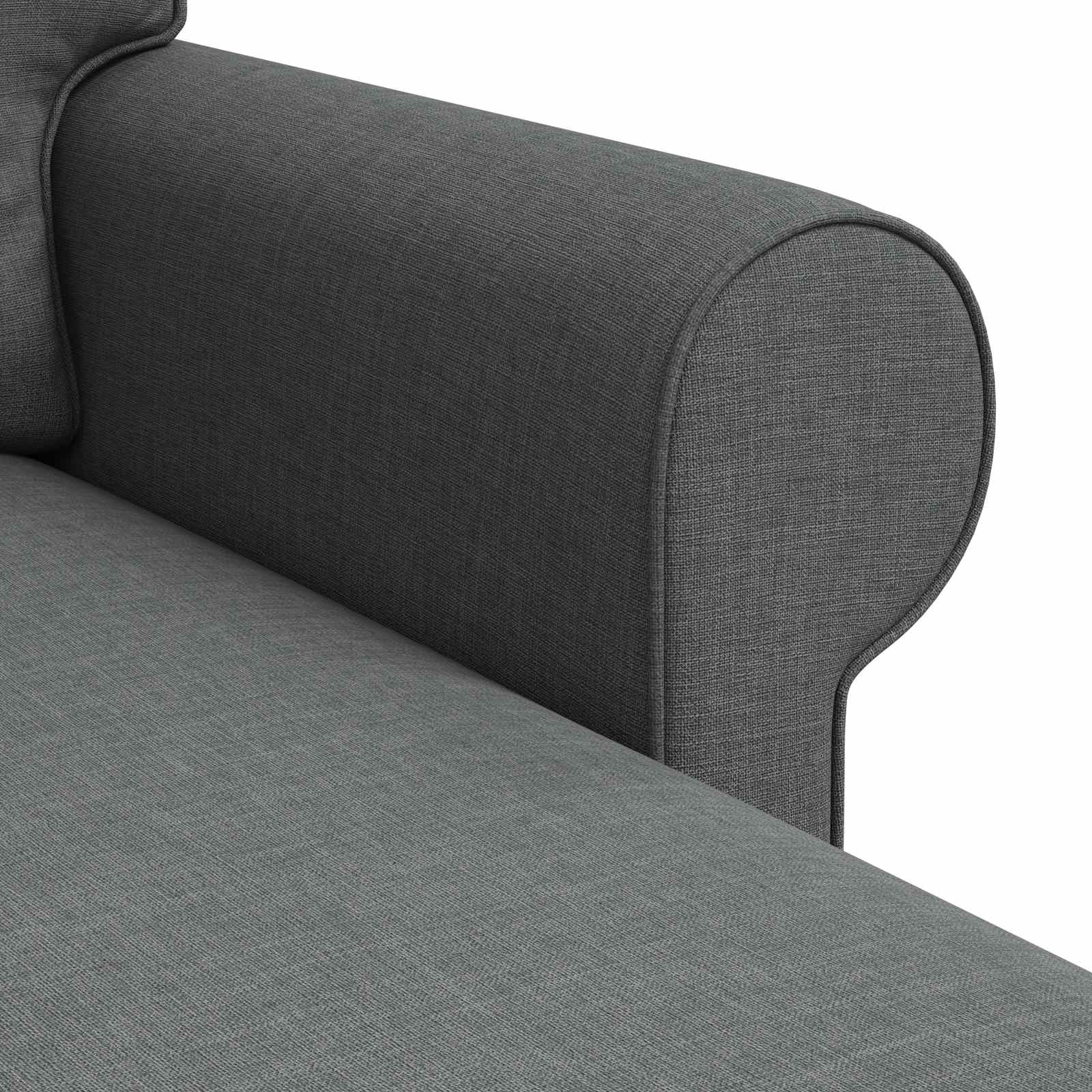 Καναπές Σκούρο Γκρι 215 x 138 x 80 εκ ύφασμα - Pakobazaar