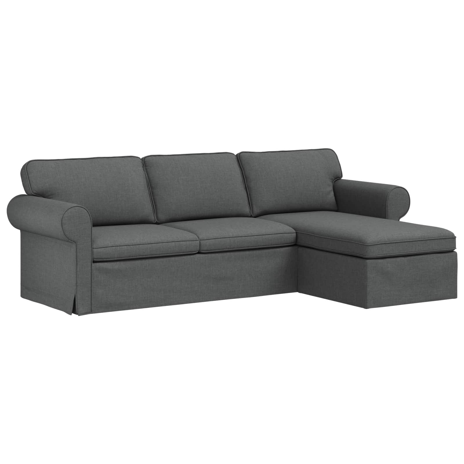 Καναπές Σκούρο Γκρι 215 x 138 x 80 εκ ύφασμα - Pakobazaar