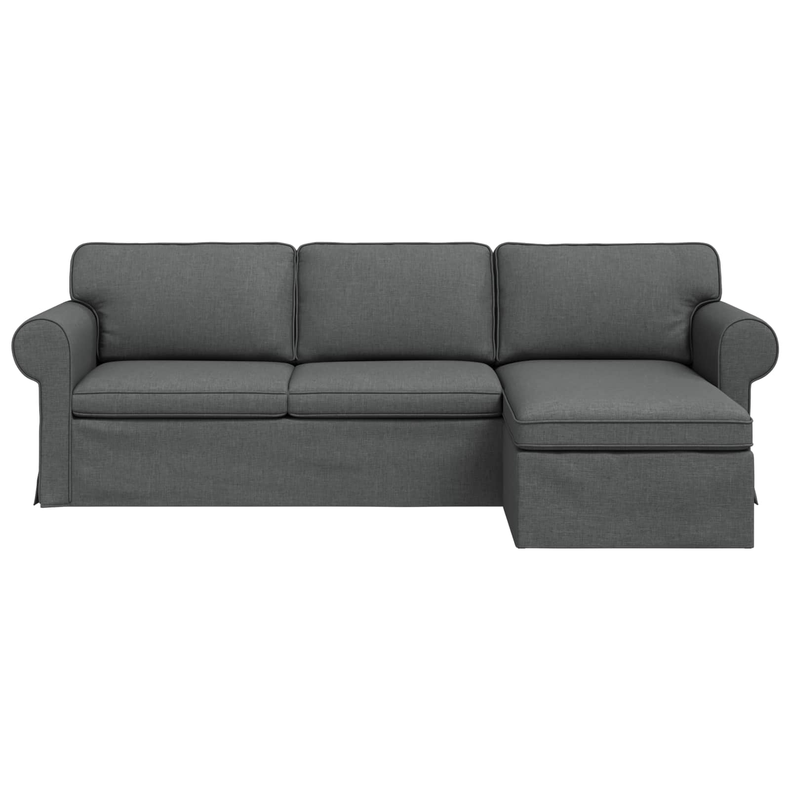 Καναπές Σκούρο Γκρι 215 x 138 x 80 εκ ύφασμα - Pakobazaar