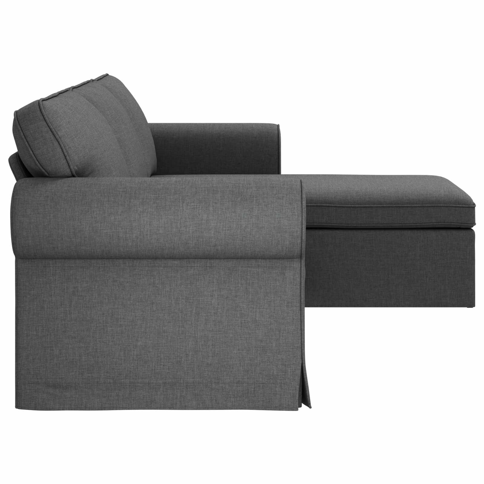Καναπές Σκούρο Γκρι 215 x 138 x 80 εκ ύφασμα - Pakobazaar