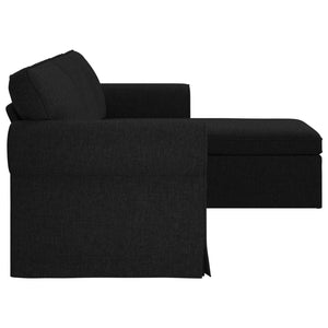 Καναπές Μαύρο 215 x 138 x 80 εκ ύφασμα - Pakobazaar