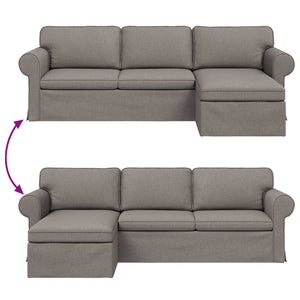 Καναπές Taupe 245 x 138 x 80 εκ ύφασμα - Pakobazaar
