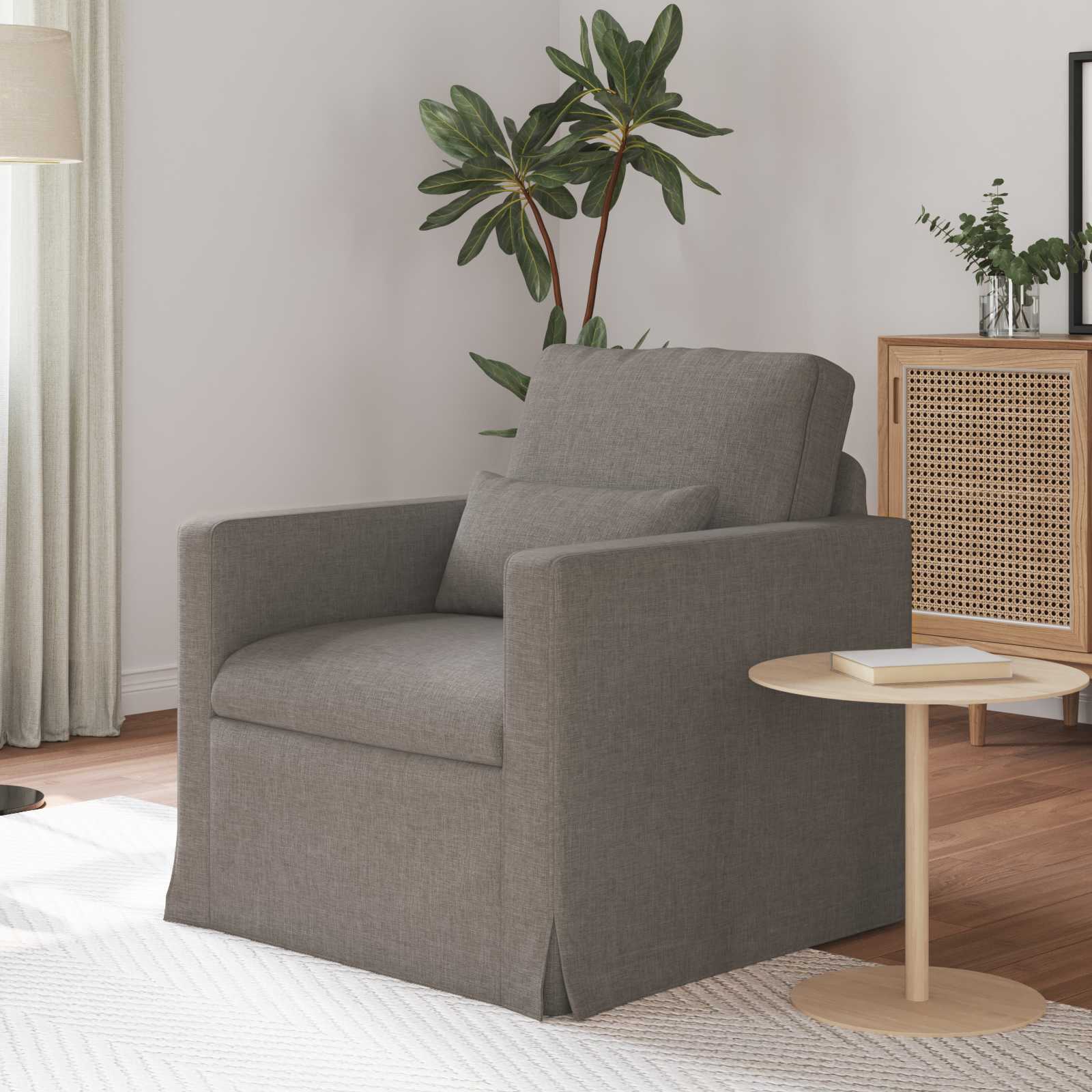 Καναπές Taupe 78 x 78 x 80 εκ. ύφασμα - Pakobazaar