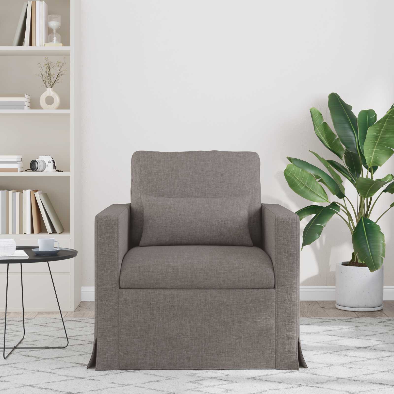 Καναπές Taupe 78 x 78 x 80 εκ. ύφασμα - Pakobazaar