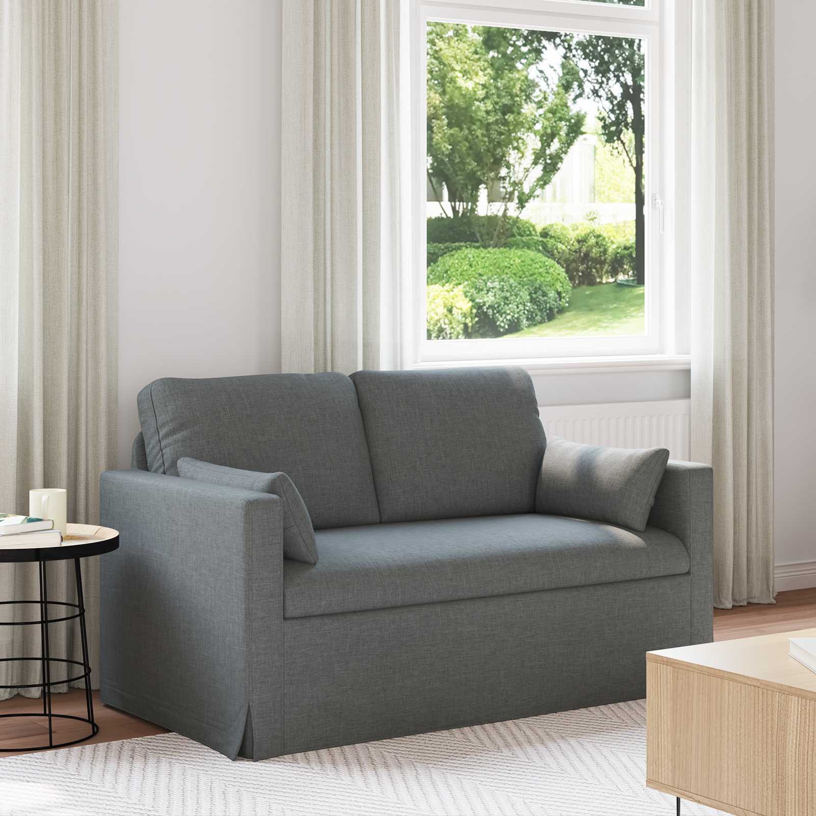 Καναπές Σκούρο Γκρι 139 x 78 x 80 εκ ύφασμα - Pakobazaar