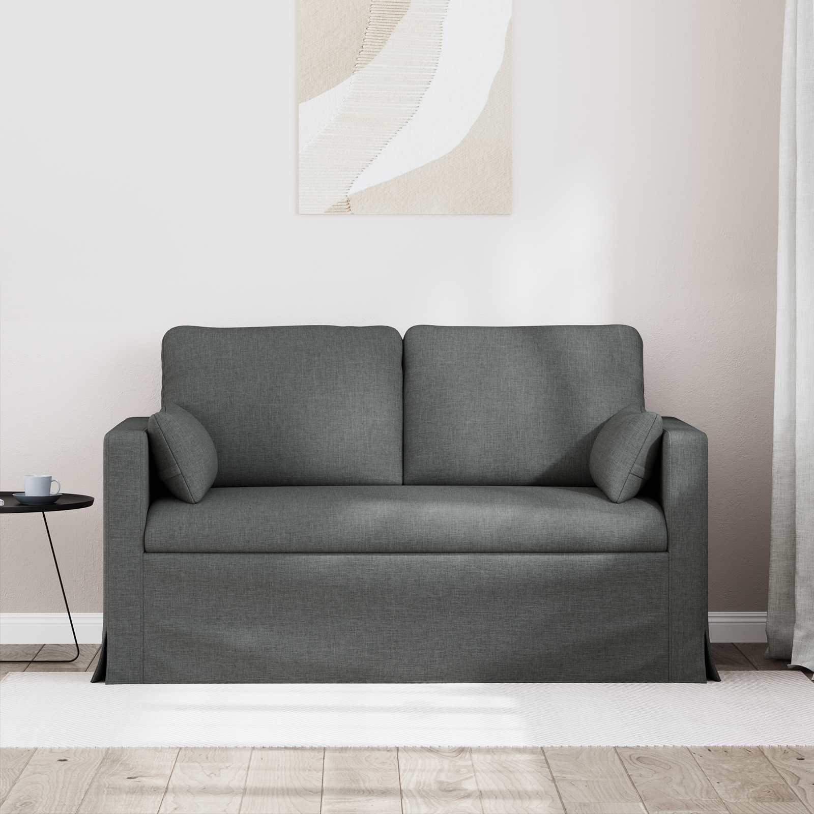 Καναπές Σκούρο Γκρι 139 x 78 x 80 εκ ύφασμα - Pakobazaar