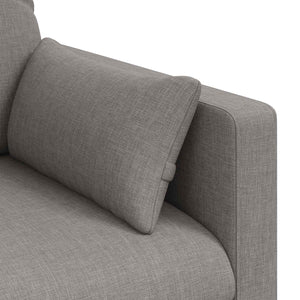 Καναπές Taupe 139 x 78 x 80 εκ ύφασμα - Pakobazaar