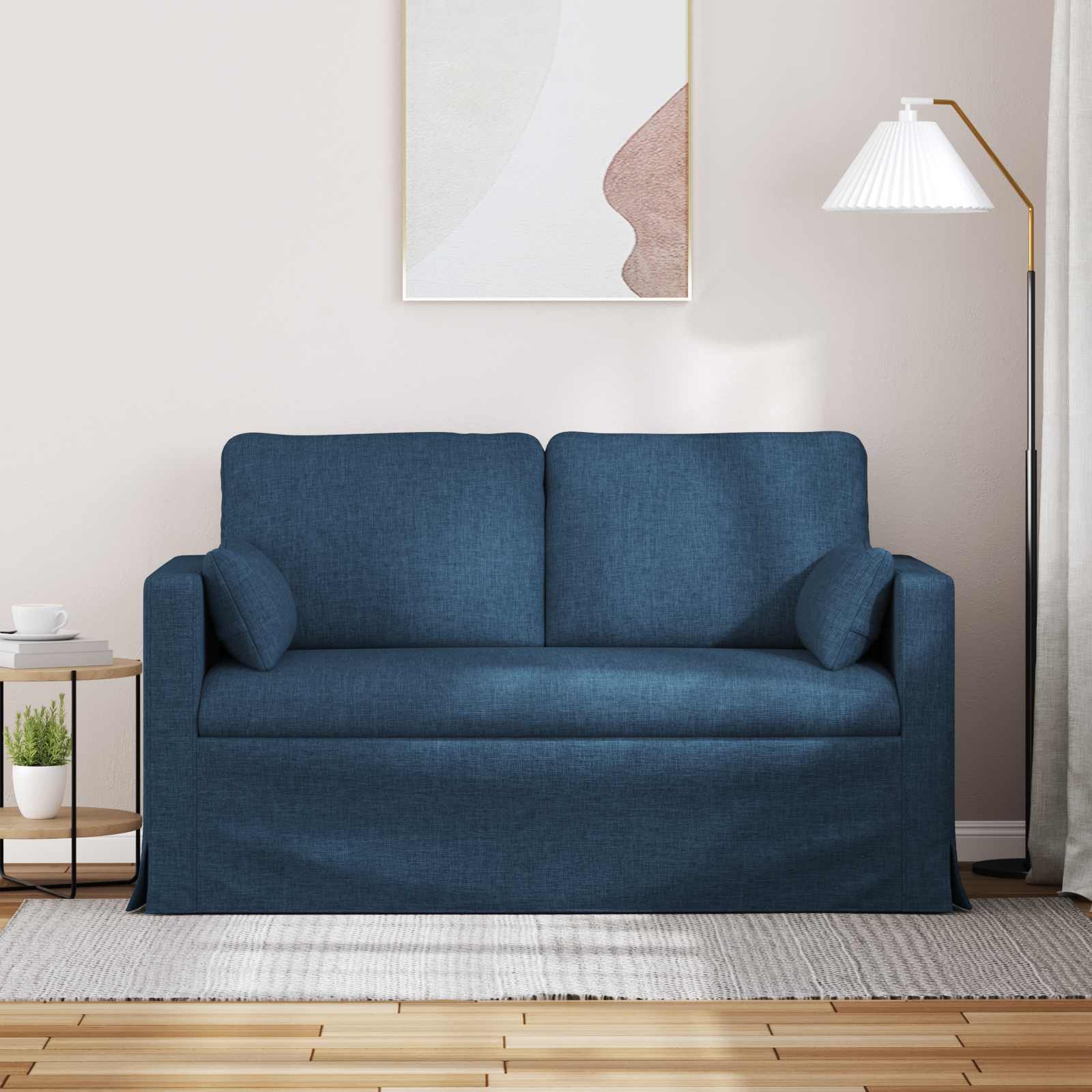 Καναπές Μπλε 139 x 78 x 80 εκ ύφασμα - Pakobazaar