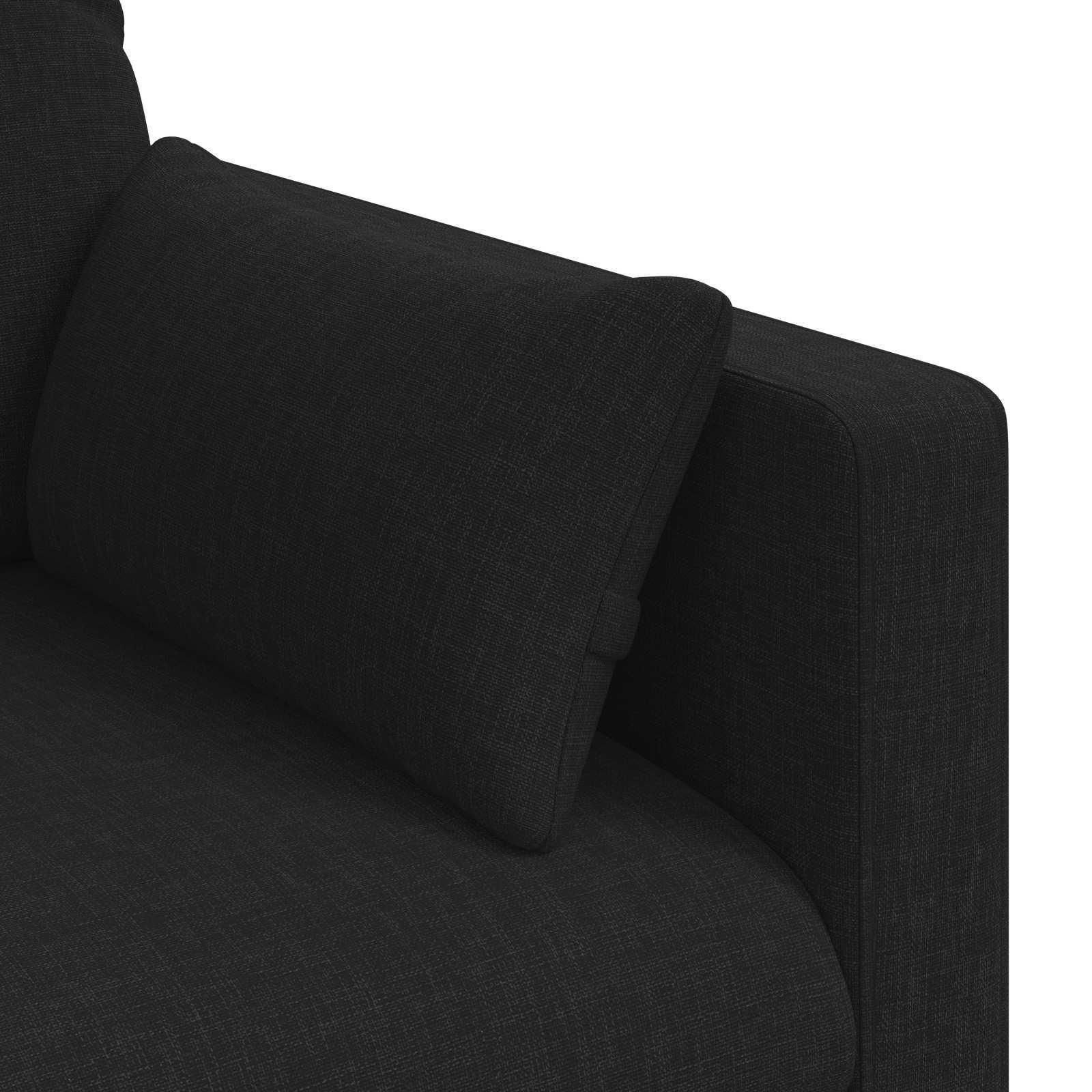 Καναπές Μαύρο 158 x 78 x 80 εκ ύφασμα - Pakobazaar